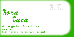 nora duca business card
